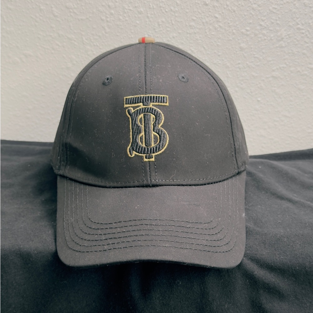 Burberry Black Cap with Gold Logo